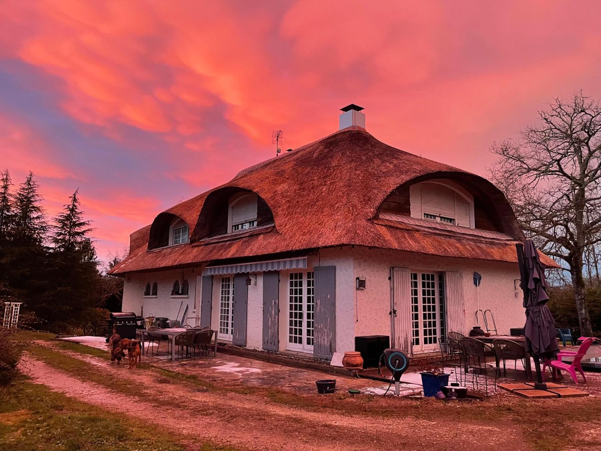 La Belle Chaumiere Bed & Breakfast Bretagne-de-Marsan Dış mekan fotoğraf